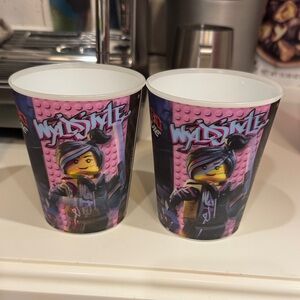 Wild Style Lego Movie Plastic Party Cups - Purple and Black